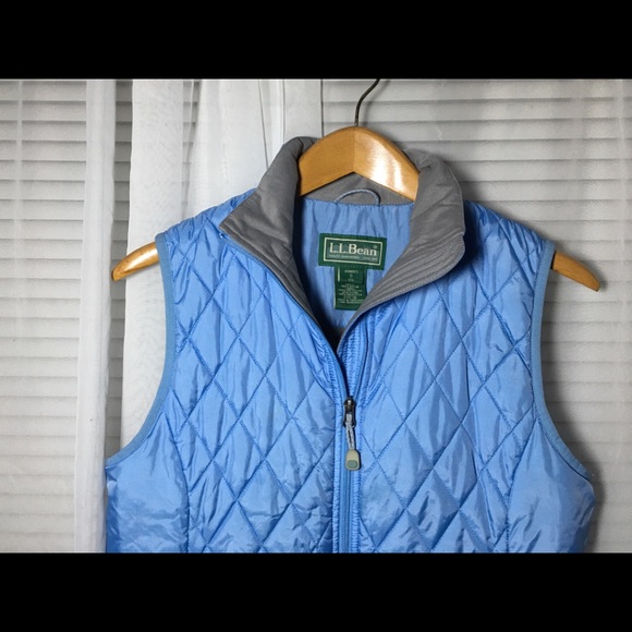 Women’s L.L Bean Light Blue Quilted Vest Size S - Picture 5 of 6